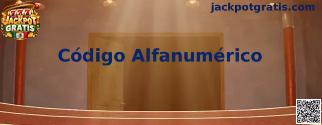 Imagen informativa sobre el Código Alfanumérico y su uso para canjear promociones en Jackpot Gratis