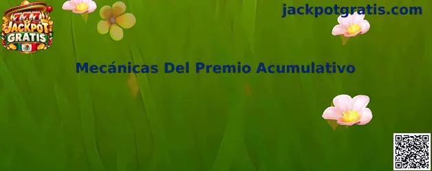 Representación visual de las mecánicas del premio acumulativo y el funcionamiento de un jackpot progresivo simulado
